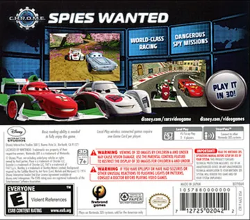 Cars 2 (europe) (En,Fi,Sv,No,Da) box cover back